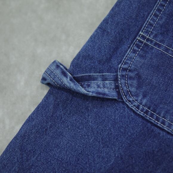 Vintage Carhartt WU1998 Dark Blue Denim Workwear Carpenter Shorts 30x7.5 - Picture 4 of 11